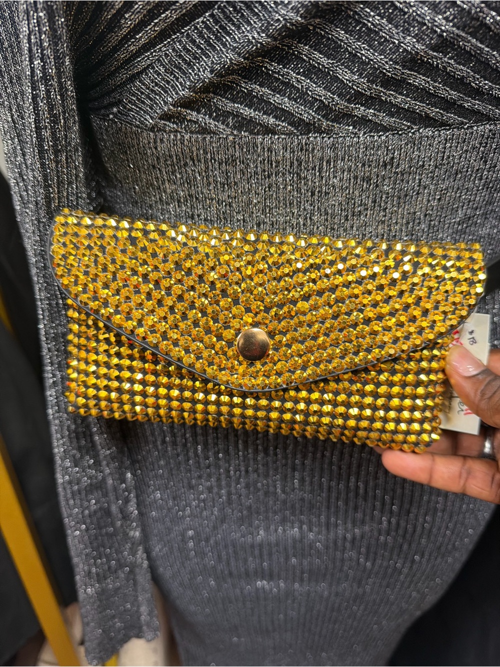 Gold Crystal Envelope Clutch - Stylish Women’s Evening Bag